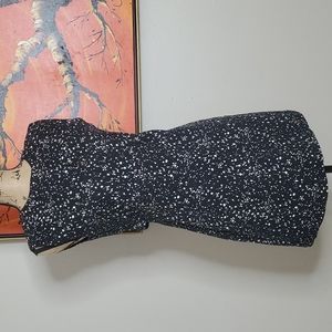 Kate Spade Saturday Black and White Paint Splatter Polka Dot Dress Size 6